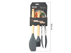 Set 3 utensilios de silicona en blister